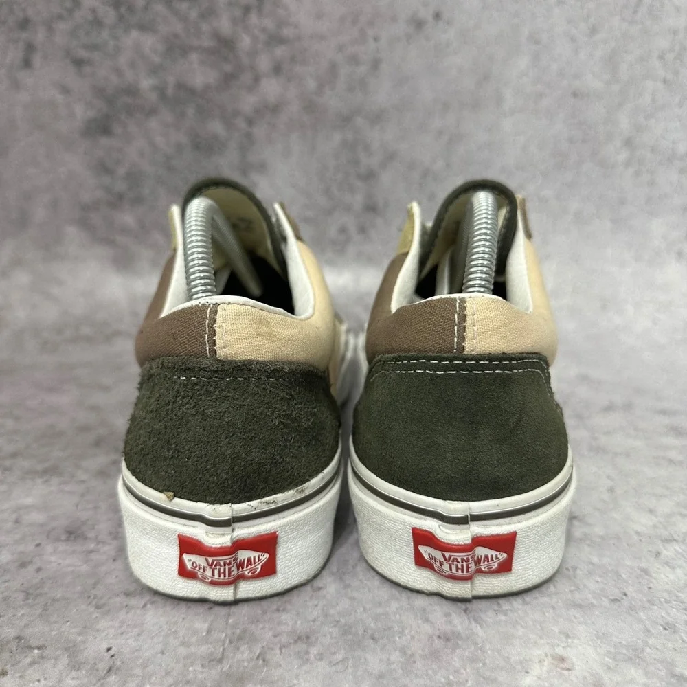 Vans Style 36 Mens 9 Color Block Demitasse Brown Green Mismatched Suede